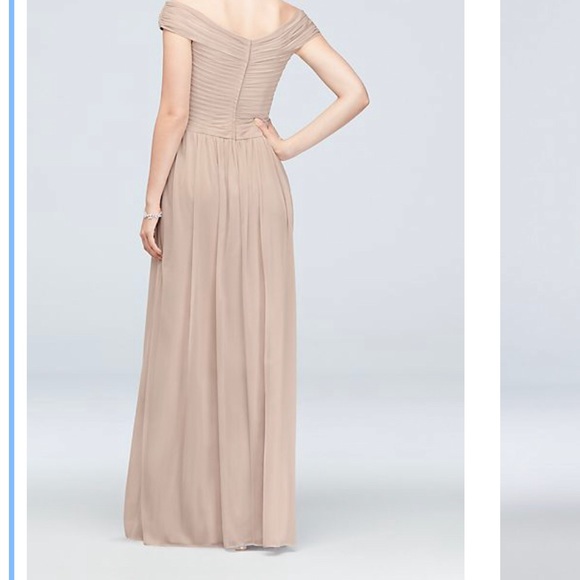 David’s Bridal Off the Shoulder Mesh dress in Juniper size 10 - Picture 3 of 7